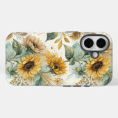 Boho Sunflowers Watercolor Gold Case-Mate iPhone Case (Achterkant (horizontaal))