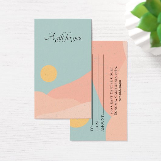 Boho Sunrise Desert Abstracte Gift Kaart (Bureau)
