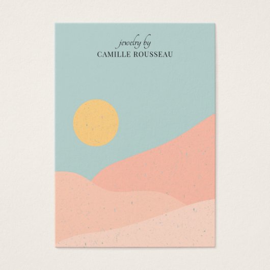 Boho Sunrise Desert Abstracte verkennende Kaart (Voorkant)