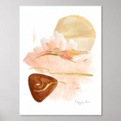 Boho Sunrise Organic Modern Rust Gold Waterverf Folie Afdrukken (Voorkant)