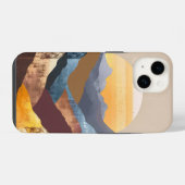 Boho Sunset Mountains iPhone Hoesje (Achterkant horizontaal)