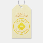 Boho Sunshine 1st Birthday Gift Labels - Eerste re Cadeaulabel (Voorkant)