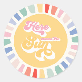 Boho Sunshine 1st reis rond de zon Ronde Sticker
