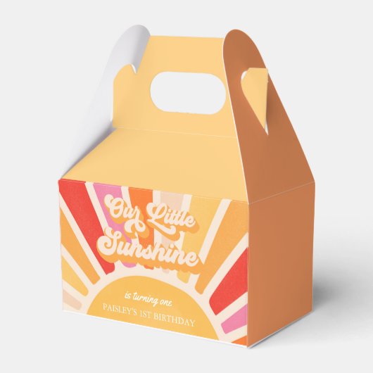 Boho Sunshine 1st reis rond de zondag Bedankdoosjes (Voorkant Zijde)