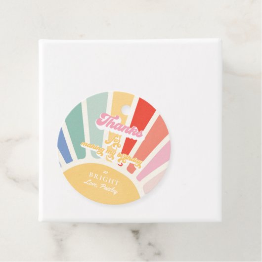 Boho Sunshine 1st reis rond de zondag Bedankjes Labels (In situ)