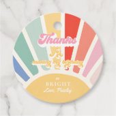 Boho Sunshine 1st reis rond de zondag Bedankjes Labels (Voorkant)