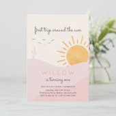 Boho Sunshine 1st reis rond de zondag Kaart (Staand voorkant)