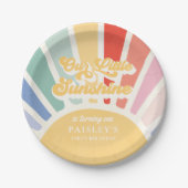 Boho Sunshine 1st reis rond de zondag Papieren Bordje (Voorkant)