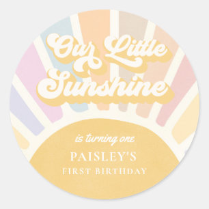 Boho Sunshine 1st reis rond de zondag Ronde Sticker