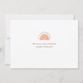 Boho Sunshine Baby Geboorte Aankondiging (Achterkant)