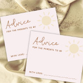 Boho Sunshine Baby shower Advice Kaarten
