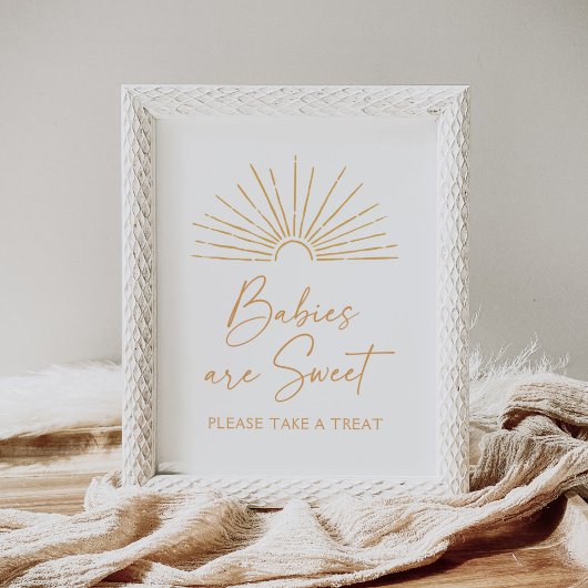 Boho Sunshine Baby shower Baby's zijn Sweet Sign Poster