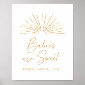 Boho Sunshine Baby shower Baby's zijn Sweet Sign Poster (Voorkant)