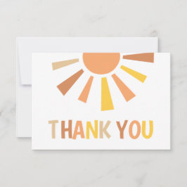 Boho Sunshine Baby shower Bedankkaart