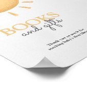 Boho Sunshine Baby shower Boeken en cadeaubordje Poster (Hoek)