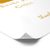 Boho Sunshine Baby shower Boeken en cadeaubordje Poster (Hoek)