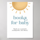 Boho Sunshine Baby shower Boeken Teken Poster (Voorkant)