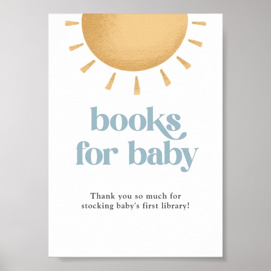 Boho Sunshine Baby shower Boeken Teken Poster (Voorkant)