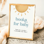Boho Sunshine Baby shower Boeken Teken Poster