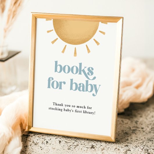 Boho Sunshine Baby shower Boeken Teken Poster