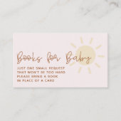 Boho Sunshine Baby shower Books for Baby Informatiekaartje (Voorkant)