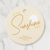 Boho Sunshine Baby shower Dank je wel Bedankjes Labels (Voorkant)