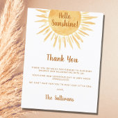 Boho Sunshine Baby shower Dank je wel Briefkaart
