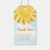 Boho Sunshine Baby shower Dank je wel Cadeaulabel (Voorkant)