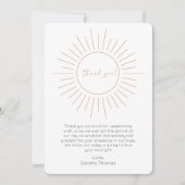 Boho Sunshine Baby shower Dank u kaart (Voorkant)