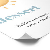 Boho Sunshine Baby shower Dessert Sign Poster (Hoek)