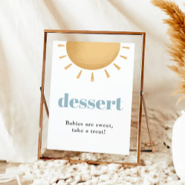 Boho Sunshine Baby shower Dessert Sign Poster