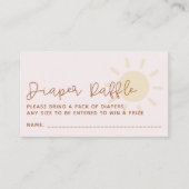 Boho Sunshine Baby shower Diaper Raffle Informatiekaartje (Voorkant)