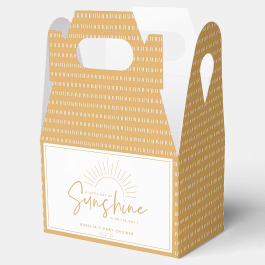 Boho Sunshine Baby shower Favor Box Bedankdoosjes (Geopend)