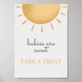 Boho Sunshine Baby shower Favorieten teken Poster (Voorkant)