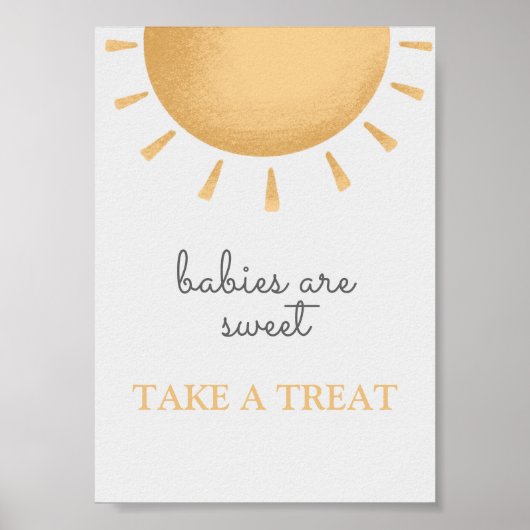 Boho Sunshine Baby shower Favorieten teken Poster (Voorkant)
