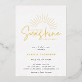 Boho Sunshine Baby shower Folie Uitnodiging (Voorkant)