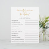 Boho Sunshine Baby shower Game (Staand voorkant)