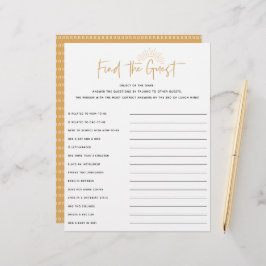 Boho Sunshine Baby shower Guest