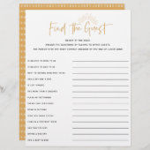 Boho Sunshine Baby shower Guest (Voorkant / Achterkant)