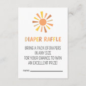 Boho Sunshine Baby shower Informatiekaartje (Voorkant)