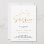 Boho Sunshine Baby shower Invitation Kaart (Voorkant)