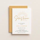 Boho Sunshine Baby shower Invitation Kaart