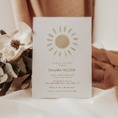 Boho Sunshine Baby shower Invitation Kaart