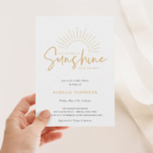 Boho Sunshine Baby shower Invitation