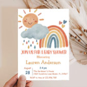 Boho Sunshine Baby shower Invitation Kaart