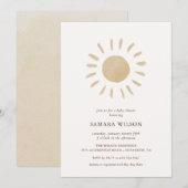 Boho Sunshine Baby shower Invitation Kaart (Voorkant / Achterkant)