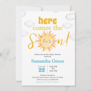 Boho Sunshine Baby shower Kaart