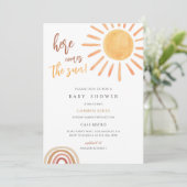 Boho Sunshine Baby Shower Kaart (Staand voorkant)