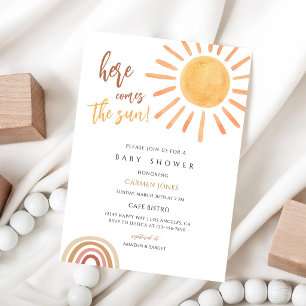 Boho Sunshine Baby Shower Kaart