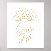 Boho Sunshine Baby shower Kaarten en cadeaubordje Poster (Voorkant)